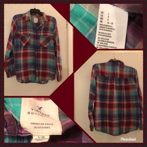 American eagle vintage boyfriend flannel